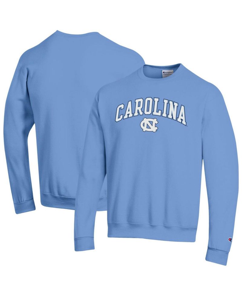 Men's Carolina Blue North Carolina Tar Heels Arch Over Logo Pullover Sweatshirt