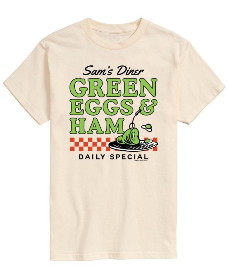 Men's Dr. Seuss Green Eggs Ham Diner Short-Sleeve Graphic T-Shirt