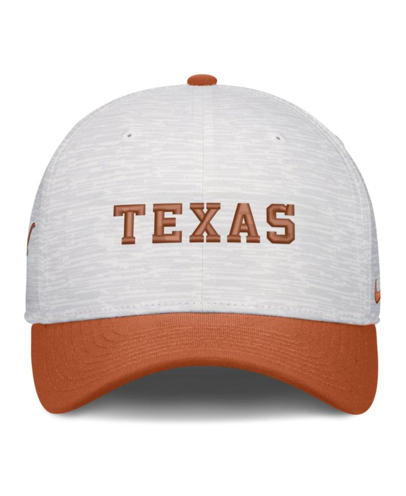 Men's and Women's White/Texas Orange Texas Longhorns Primetime Rise Adjustable Hat