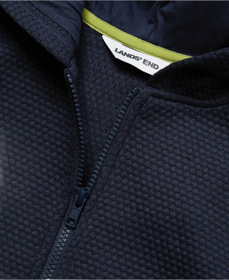 Boys Texture Knit Zip Up Hoodie