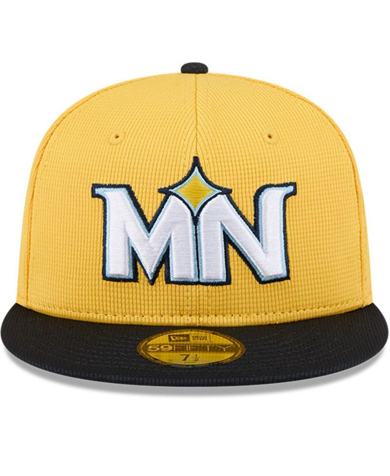 Men's Yellow/Black Minnesota Twins City Connect Batting Practice 59FIFTY Fitted Hat