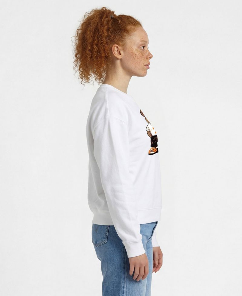 Women's White Tennessee Volunteers Teddy Bear Fleece Sweatshirt
