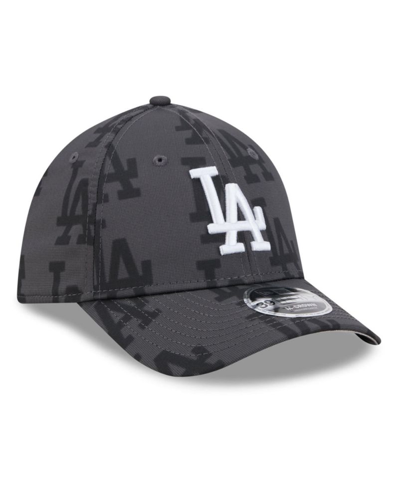 Men's Gray Los Angeles Dodgers Halftone 39THIRTY Flex Hat