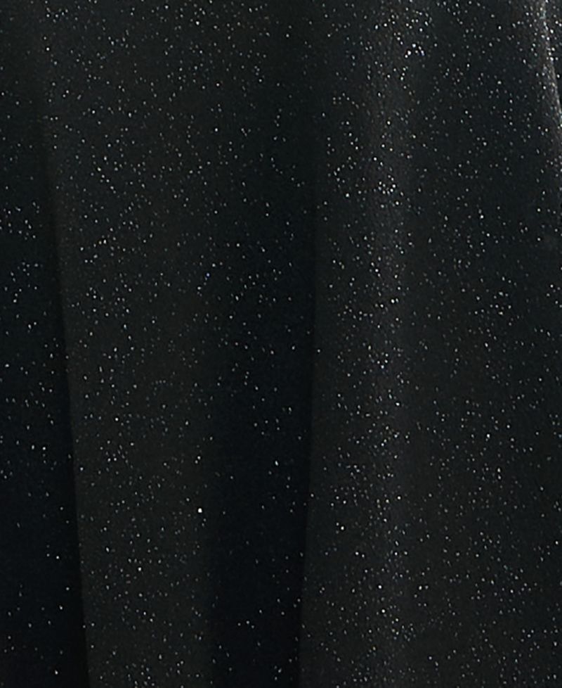 Juniors' Illusion-Waist Glitter A-Line Dress