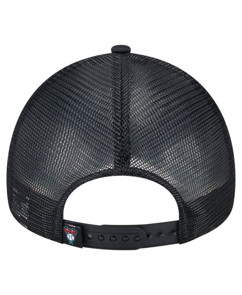 Men's Black Arizona Diamondbacks Distressed 9FORTY A-Frame Adjustable Trucker Hat