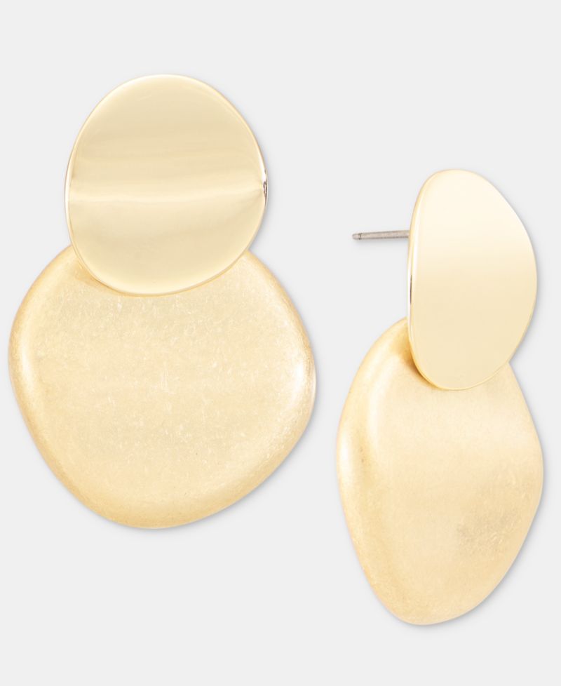Disc Drop Earrings