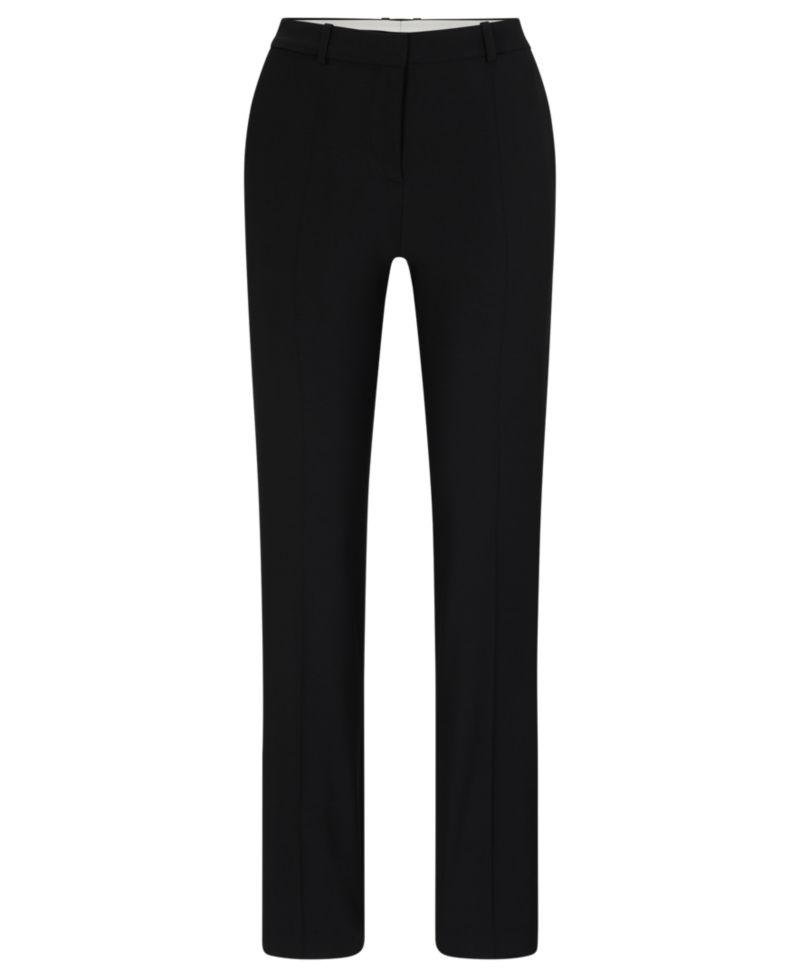 BOSS by Women's Wool Regular-Fit High-Rise Pants
