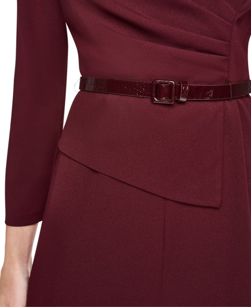 Women's Peplum V-Neck Wide-Leg Jumpsuit