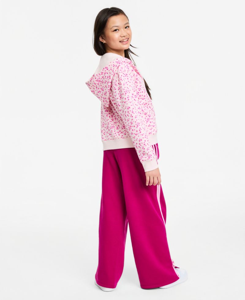 Girls' XS-XL NYC Bow Printed Zip Fleece Hoodie
