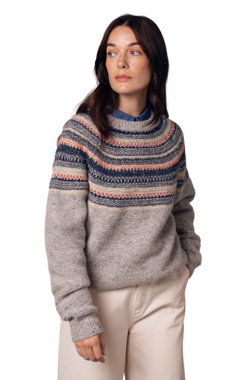 Women's Stitchy Stripe Yoke Sweater