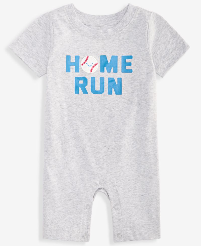Baby Boys' 0M-24M Home Run Cotton Sunsuit