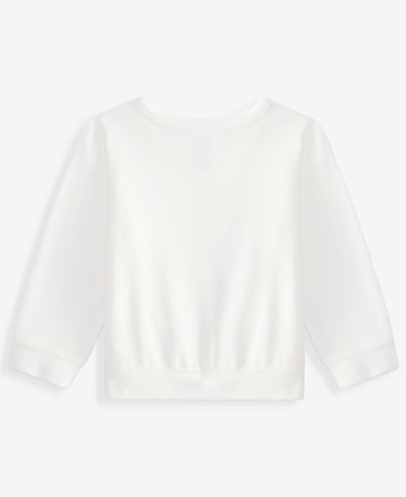 Baby Girls' 3M-24M Mix & Match Long-Sleeve Flower Velour Top
