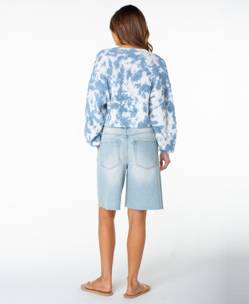 Women's Sundaze Tie-Dye Cropped Cardigan