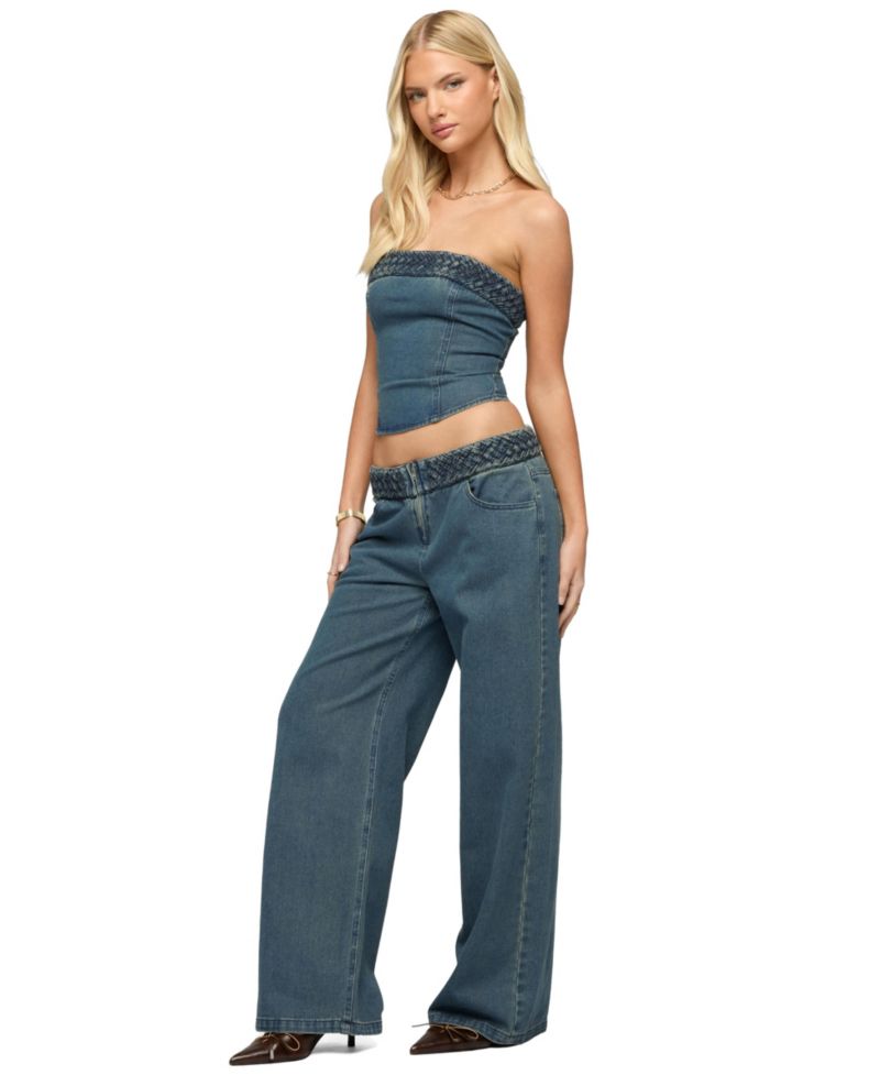 Women's Braidey Low Rise Baggy Jeans