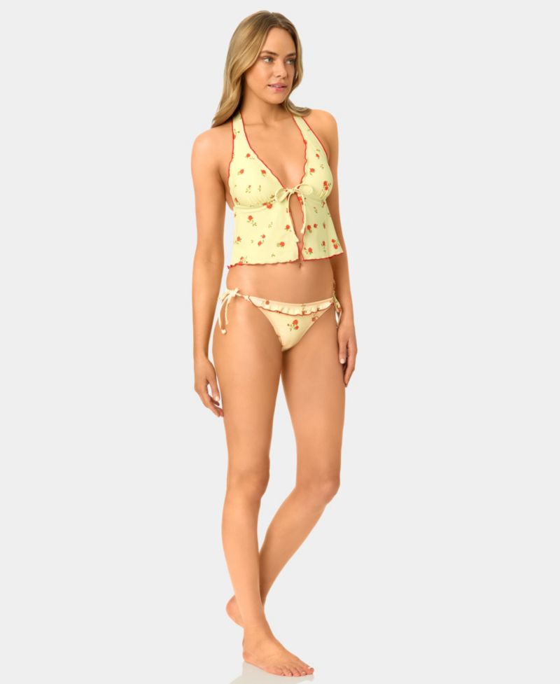 Women's Tiny Ditsy Lettuce Edge Flyaway Tankini Top
