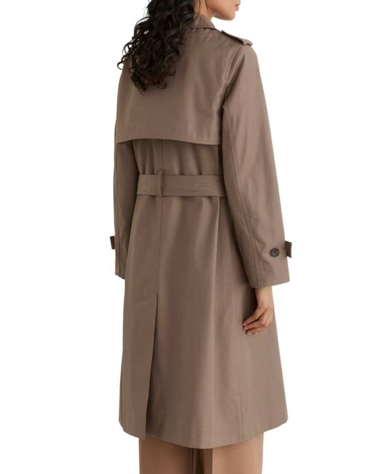 Women's Azura Hooded Double-Breasted Trench Coat