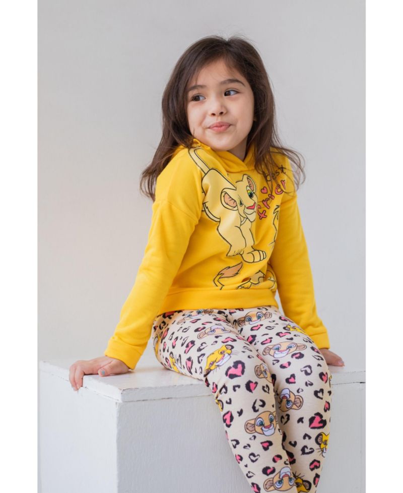 Toddler Girls (2T-5T) Pullover Fleece Hoodie and Leggings Outfit Set