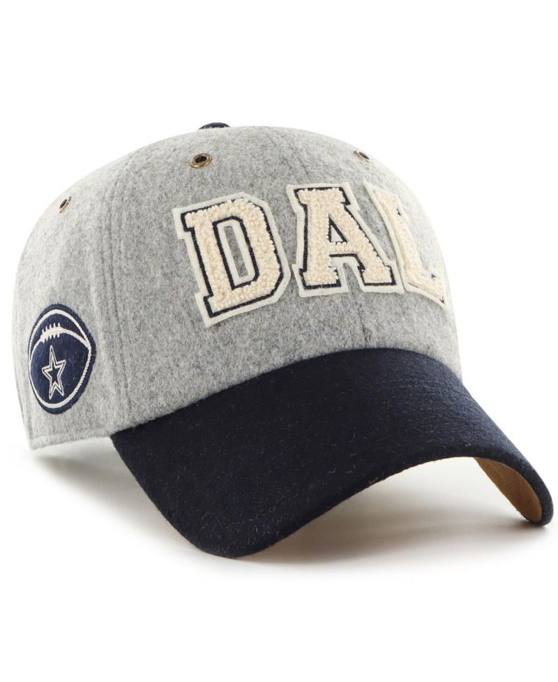 x '47 Brand Men's and Women's Gray/Navy Dallas Cowboys Block Clean Up Adjustable Hat