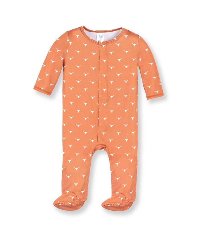 Baby Boys and Girls Texas Orange Texas Longhorns Magnetic Closure Sleeper