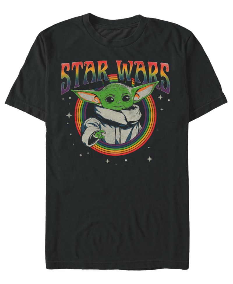 Men's Boho Rainbow Grogu Short-Sleeve T-Shirt