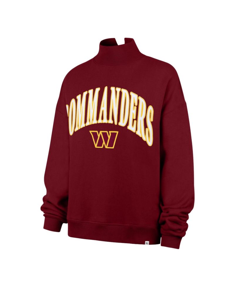 Women's Washington Commanders Vantage Oversized Mock-Neck Cropped Sweatshirt
