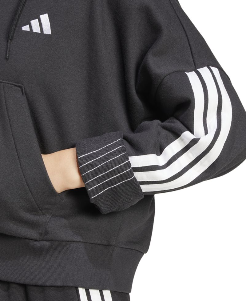 Women's Essentials 3-Stripes French Terry Quarter-Zip Hoodie