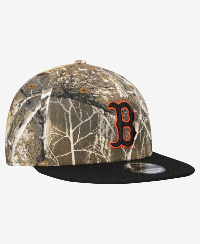 Men's Camo Boston Red Sox Realtree Orange Pop 9FIFTY Snapback Hat