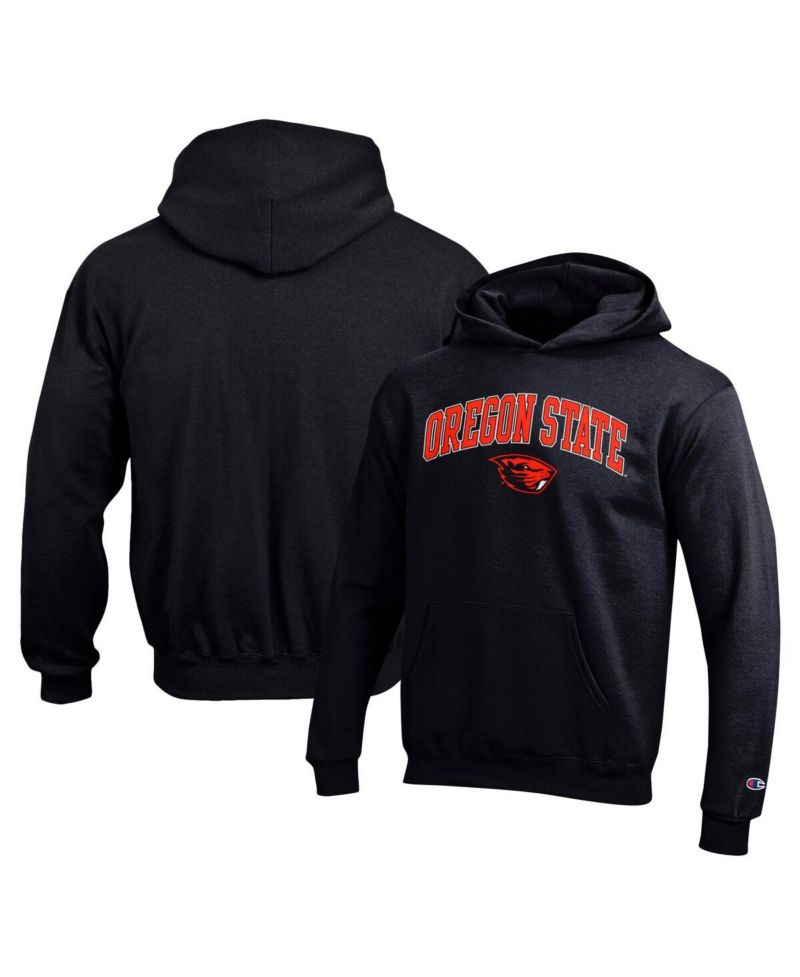 Big Boys and Girls Black Oregon State Beavers Campus Pullover Hoodie