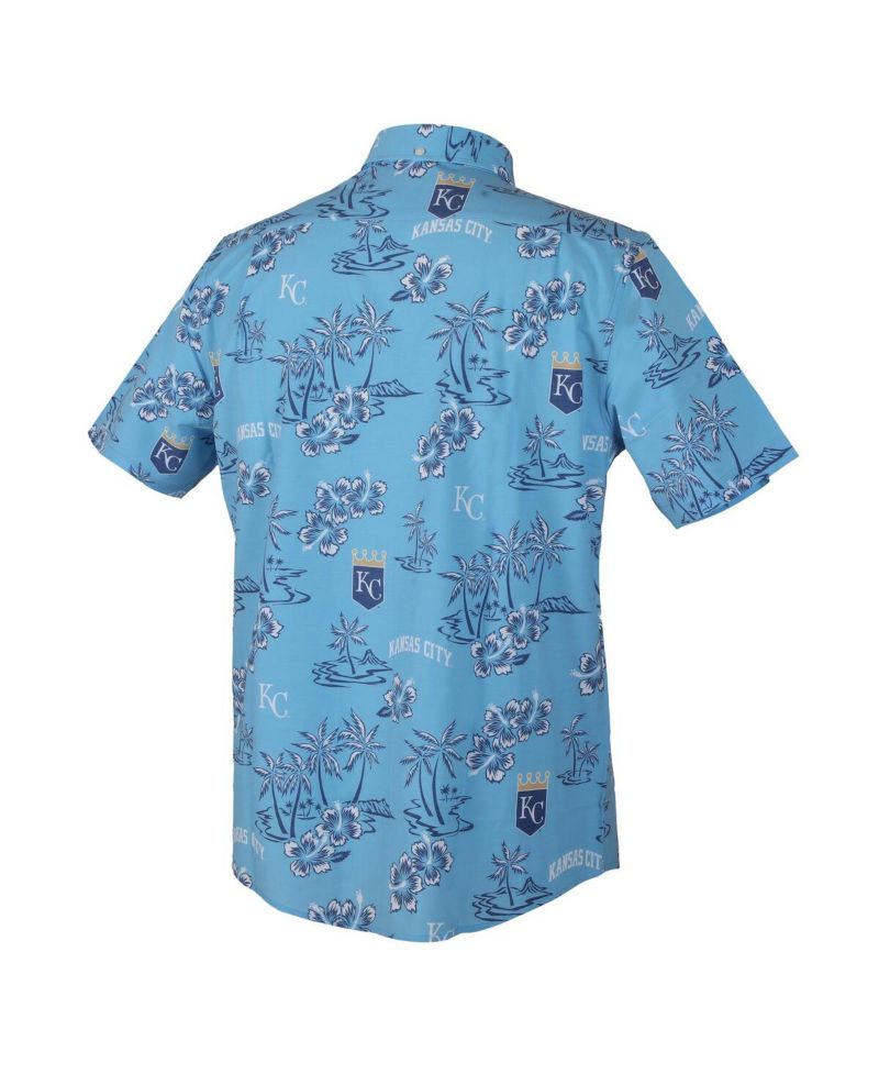 Men's Light Blue Kansas City Royals Kekai Performance Button-Up Top