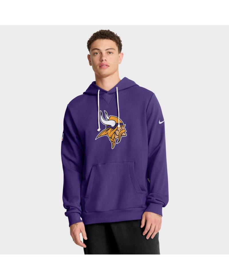 Men's Purple Minnesota Vikings Sideline Initial Home Performance Pullover Hoodie