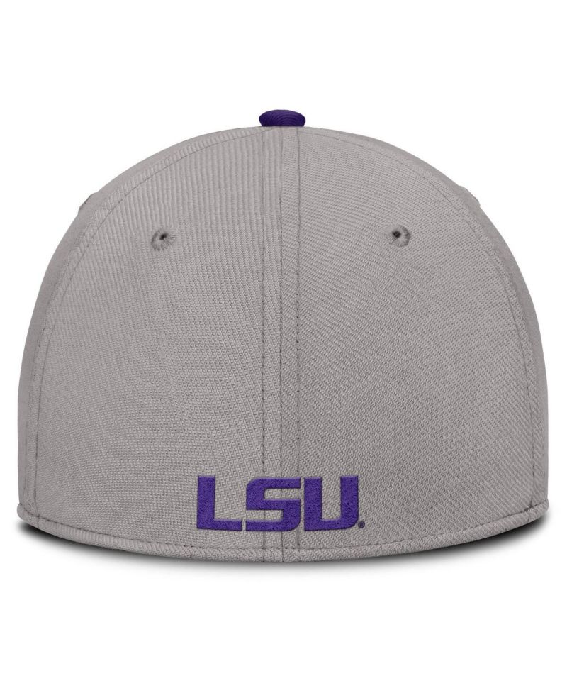 Men's Gray LSU Tigers Rise Prep Performance Flex Hat