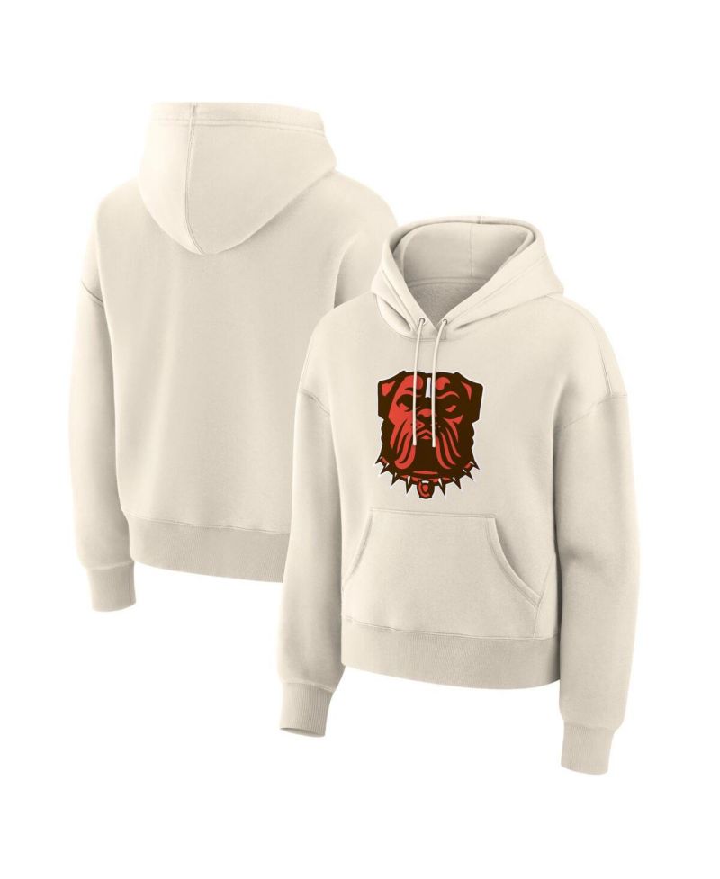 Women's Cream Cleveland Browns Dove Legacy Pullover Hoodie