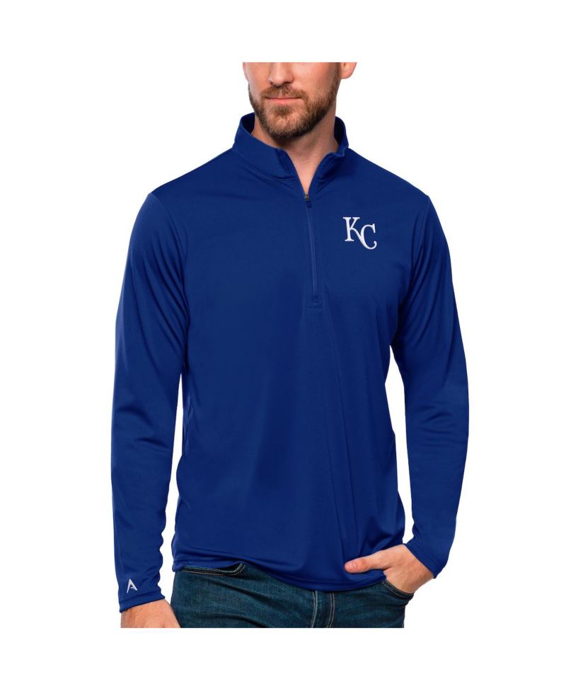 Men's Royal Kansas City Royals Tribute Quarter-Zip Pullover Top