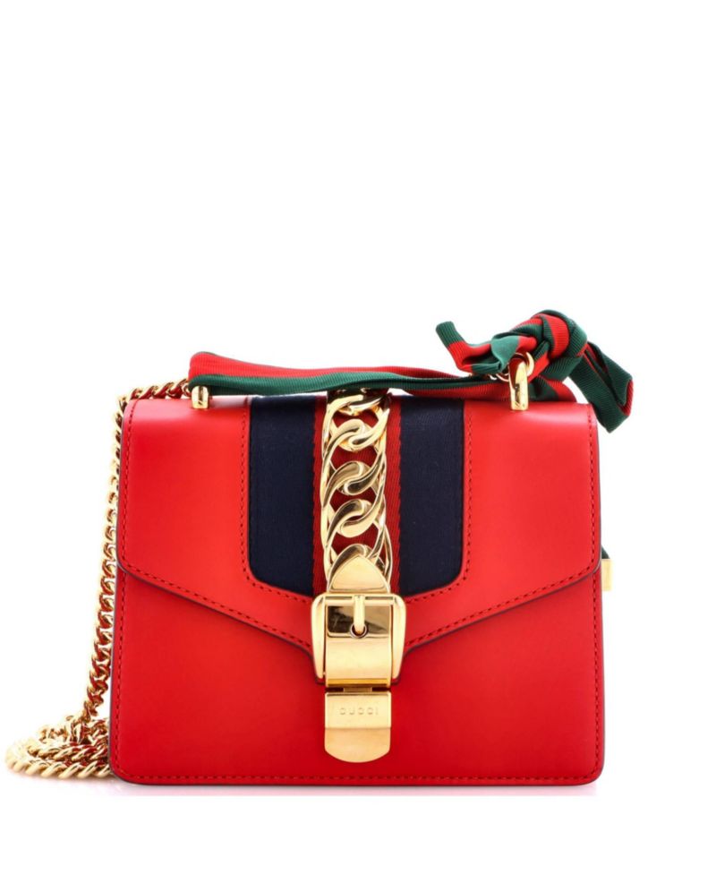 Mini Sylvie Chain Shoulder Bag Leather
