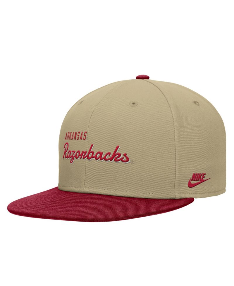 Men's Beige/Cardinal Arkansas Razorbacks Pro Dri-FIT Snapback Hat