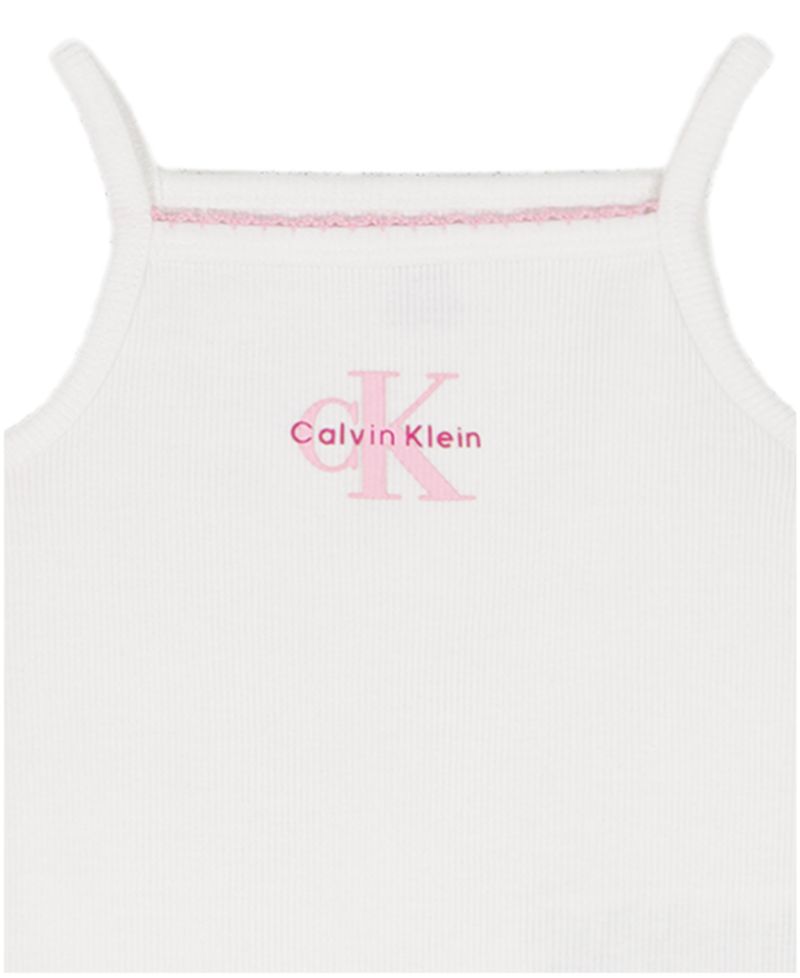 Baby Girls' Ribbed Tank Bodysuit and Shorts, 2-Piece Set