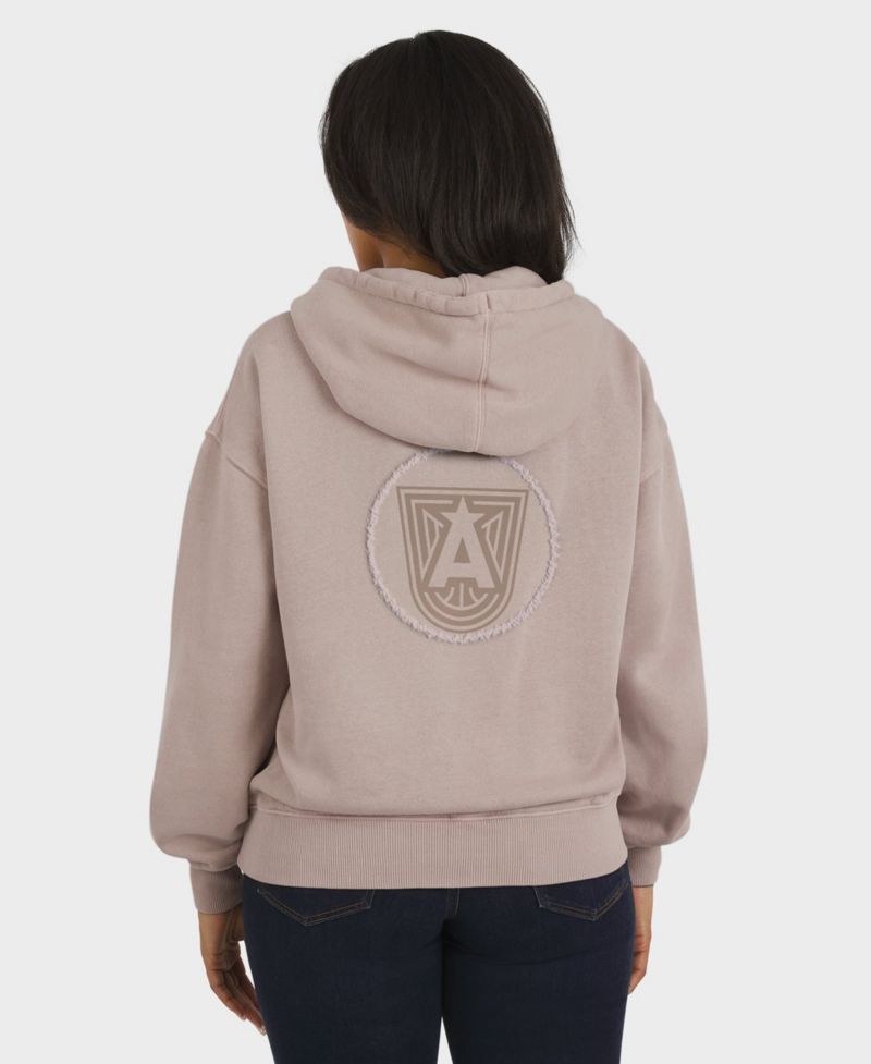 Women's Tan Atlanta Dream Washed Pullover Crewdie