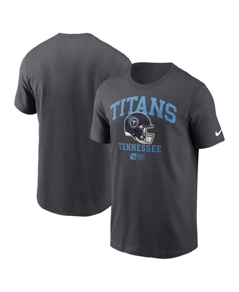 Men's Anthracite Tennessee Titans Helmet Essential T-Shirt
