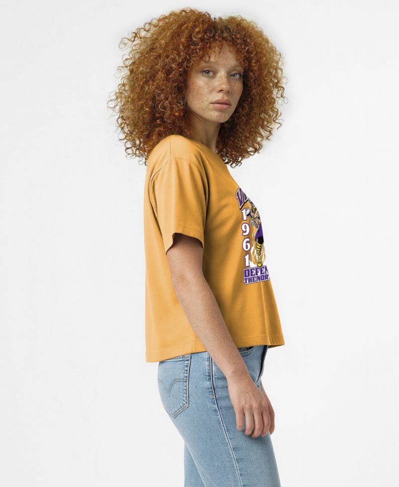Women's Gold Minnesota Vikings Disney X Champion All Star T-Shirt