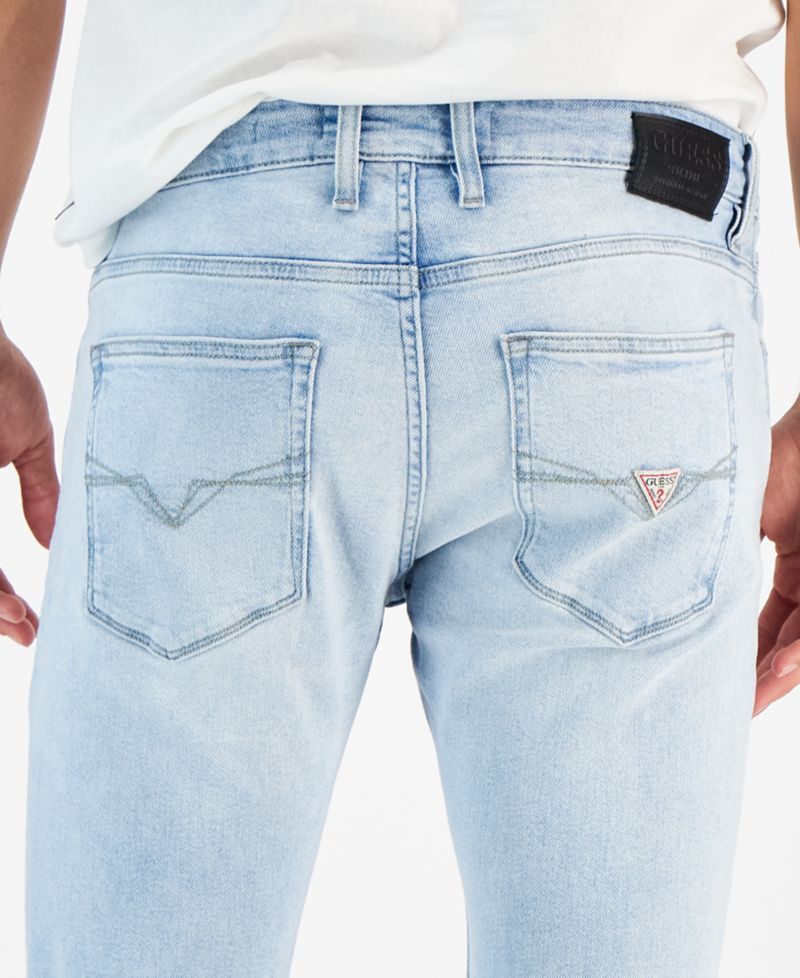 Men's Light-Wash Slim Tapered Fit Jeans