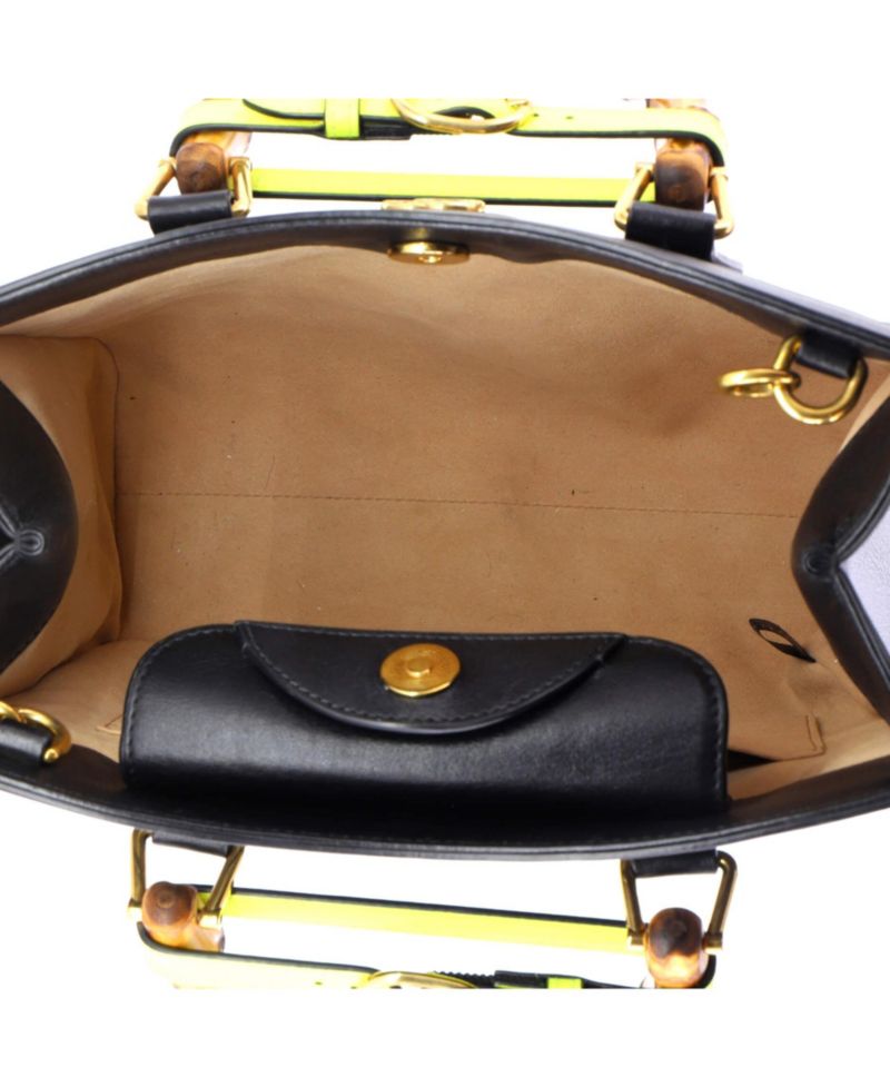 Small Diana NM Bamboo Handle Tote Leather