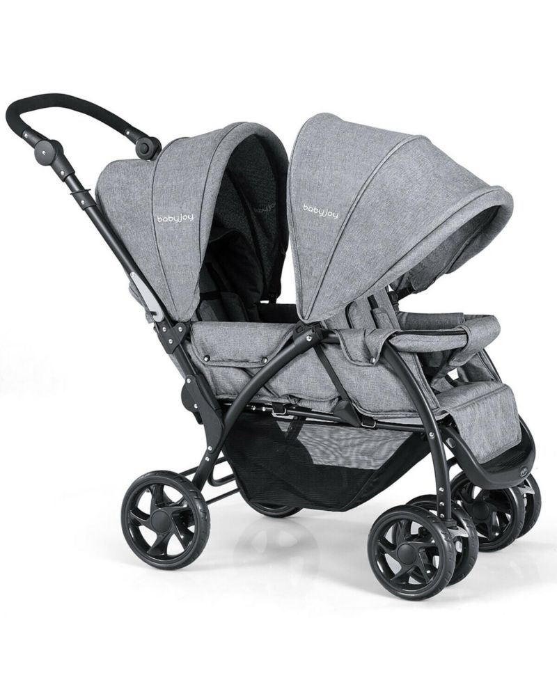 Baby Twin Double Stroller Lightweight Travel Stroller Pushchair