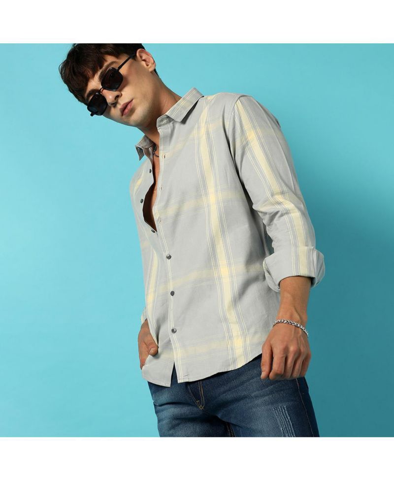 Men's Tartan Plaid Button Up Shirt