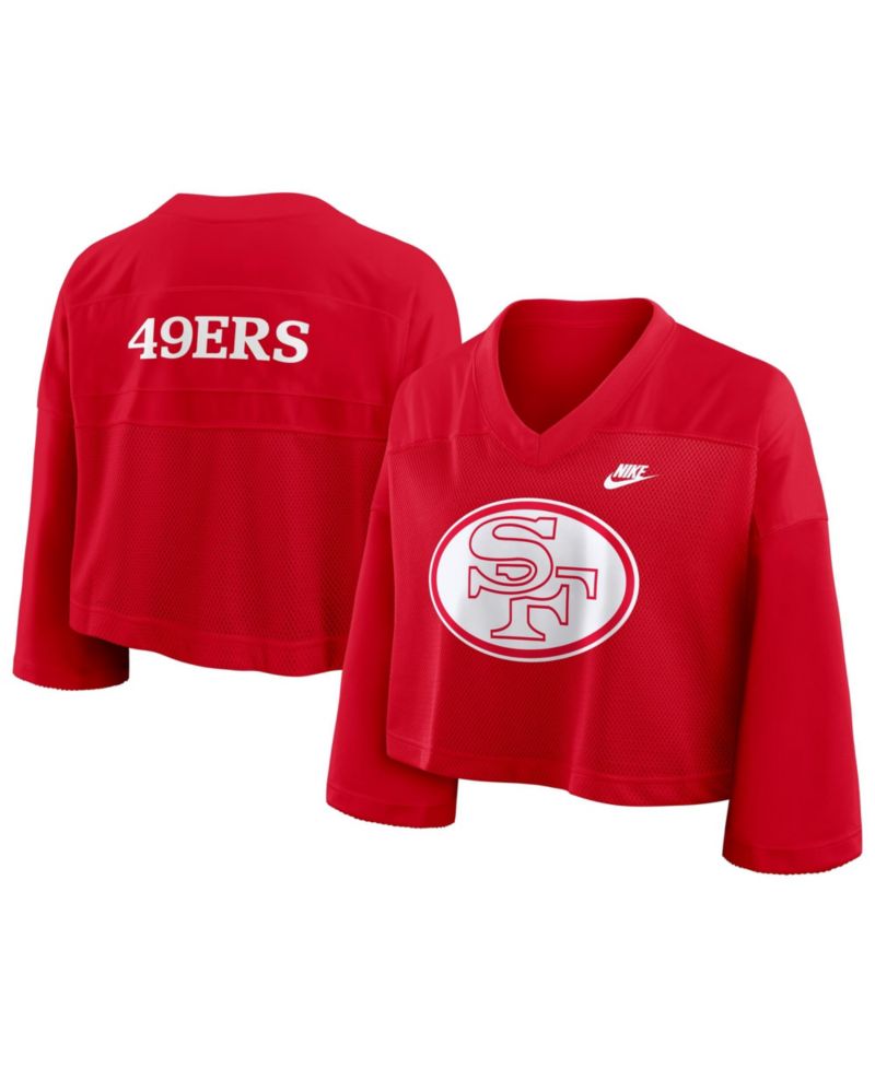 Women's Rewind San Francisco 49ers Mesh-Cropped Jersey