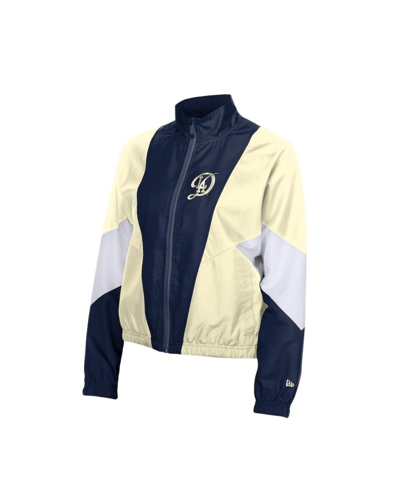Women's Navy/Cream Los Angeles Dodgers Leisure City Connect Full-Zip Windbreaker Jacket