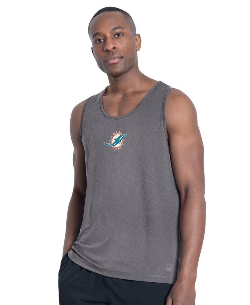 Men's Charcoal Miami Dolphins Energy Tank Top