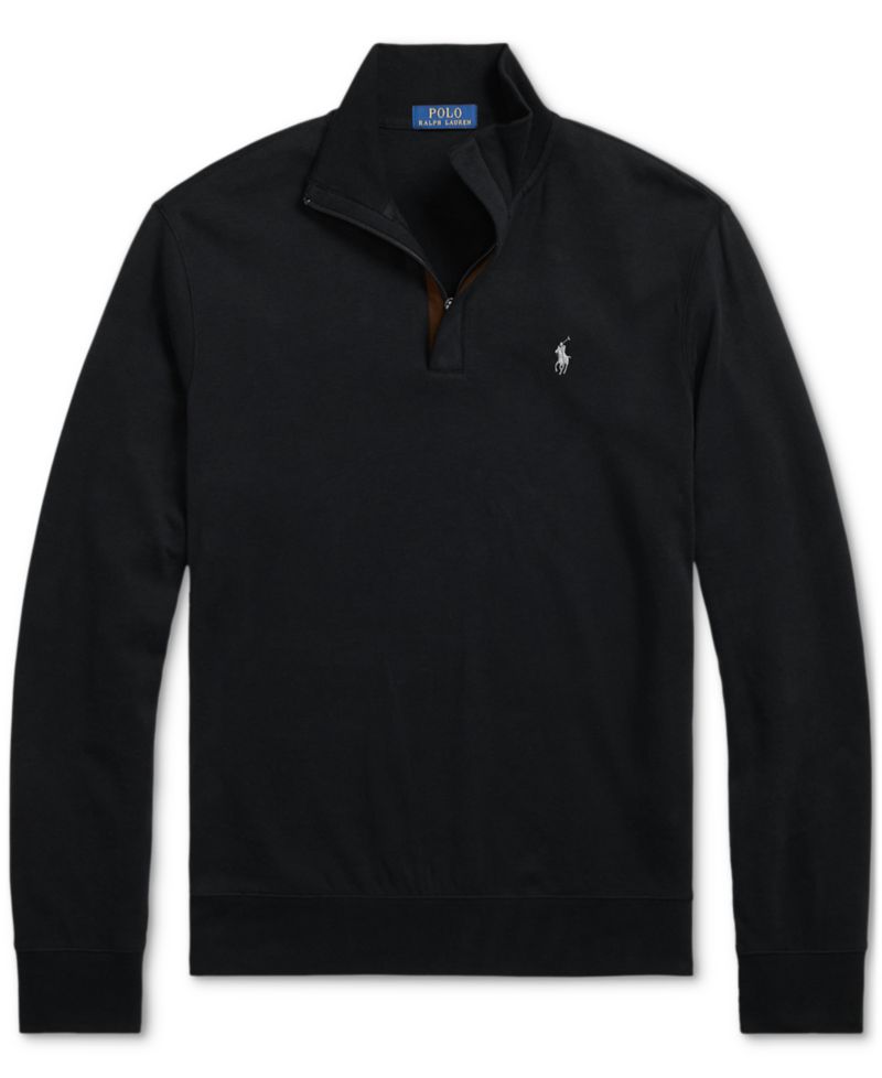 Men's Luxury Jersey Quarter-Zip Pullover Sweater