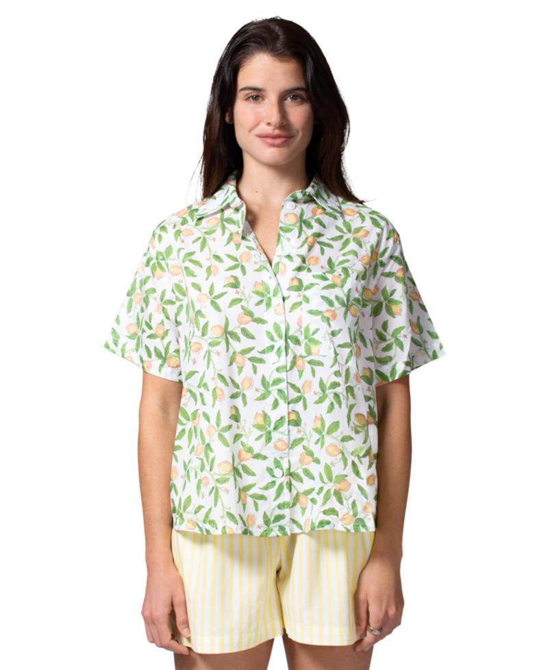 Women's Cotton Voile Short-Sleeve Pajama Top