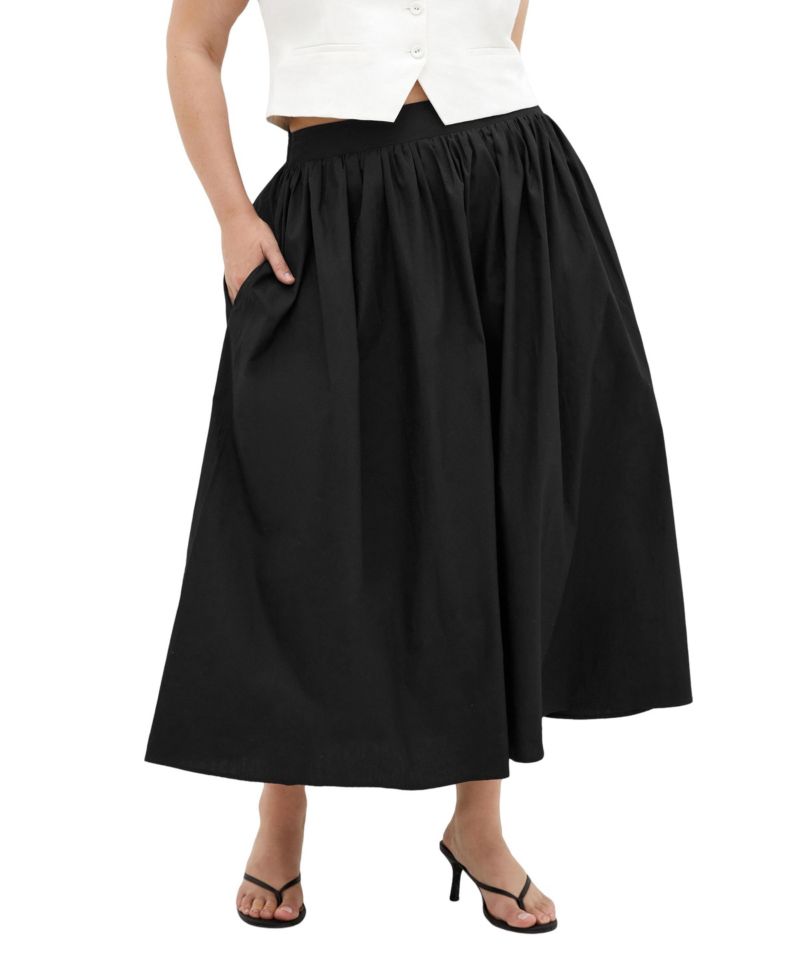 Plus Size Maci A-Line Midi Skirt