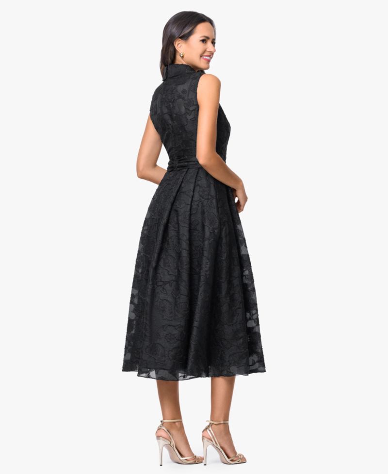 Women's Collared V-Neck Midi Dress